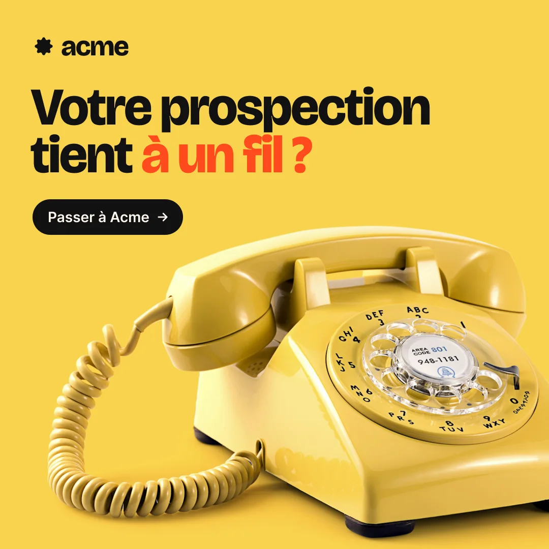 Problem, ad for Acme, a made-up brand