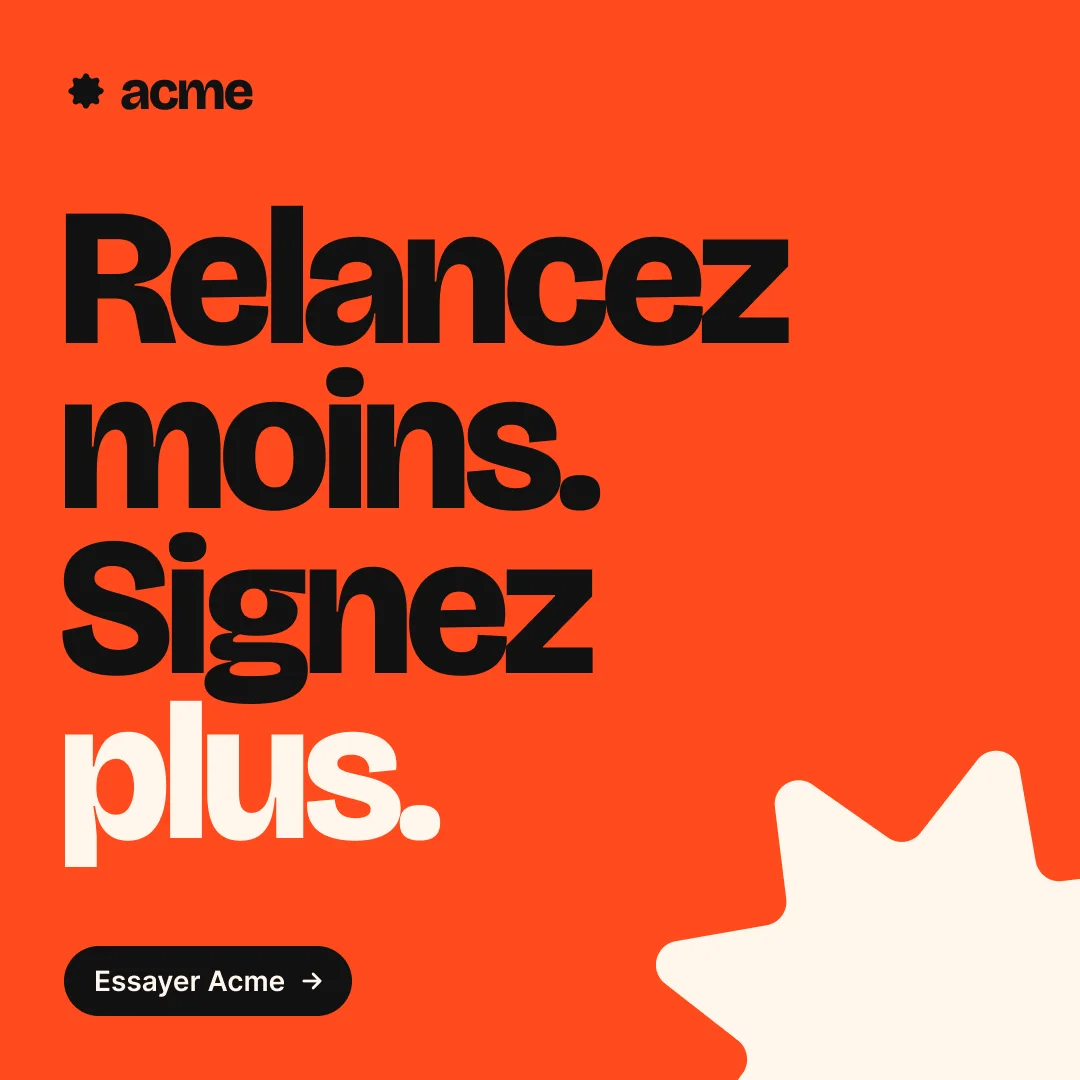Benefit, ad for Acme, a made-up brand